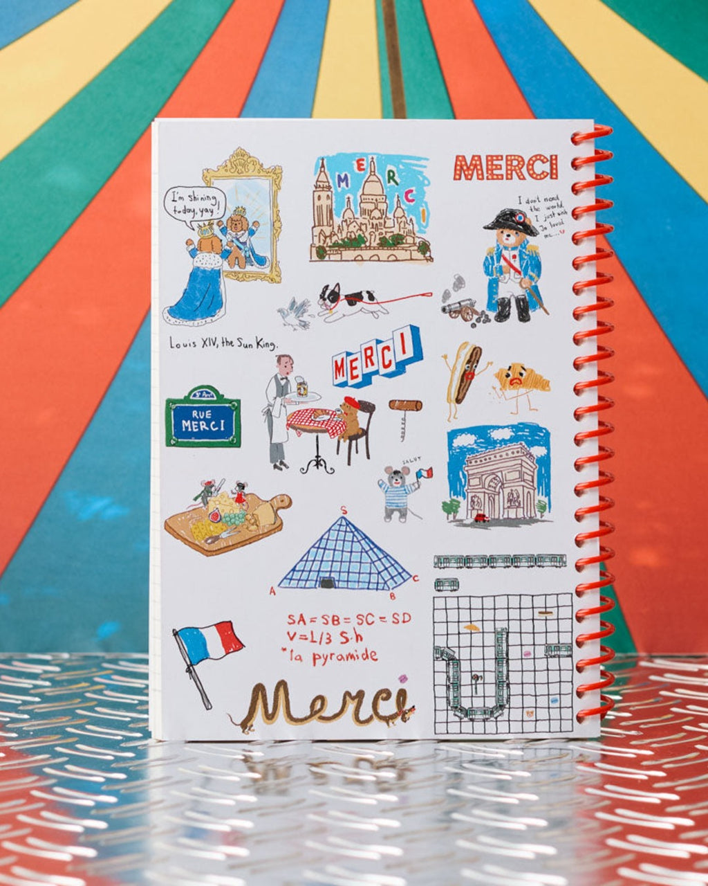 Merci x Shia Mcshia - Spiral-bound notebook