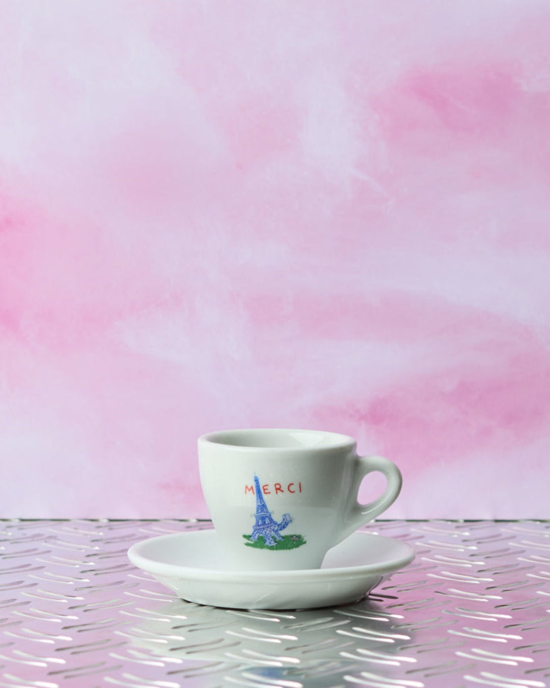 Merci x Shia Mcshia - Tasse À Expresso Et Soucoupe Tour Eiffel