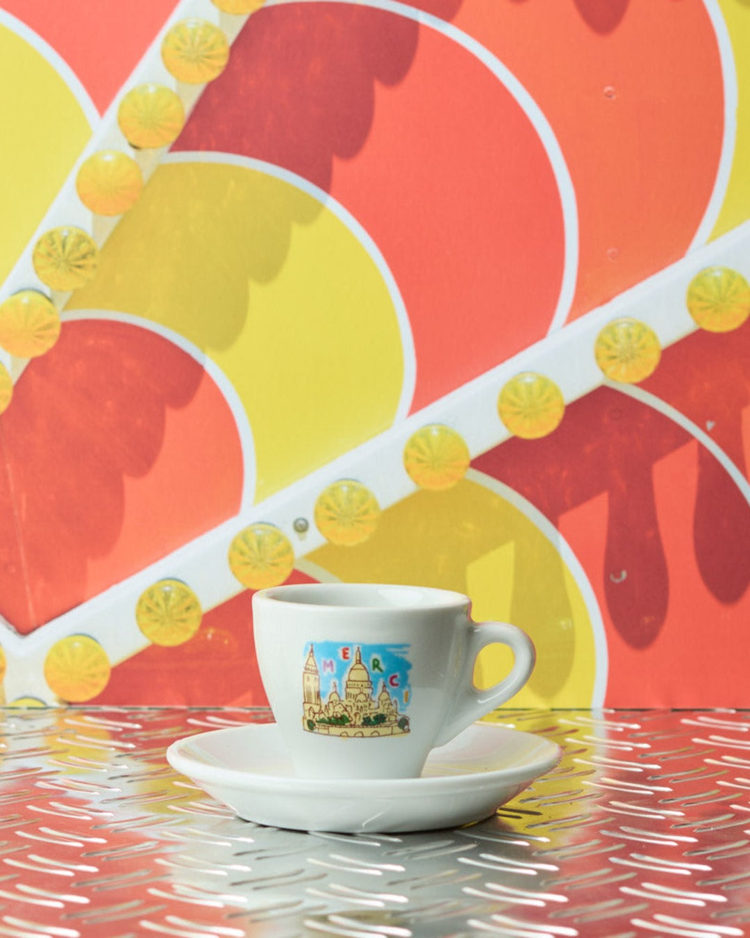 Merci x Shia Mcshia - Tasse À Expresso Et Soucoupe Sacré Cœur