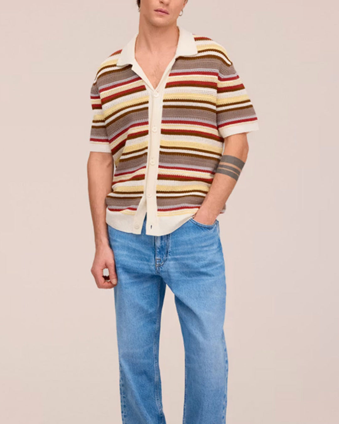 Nn07 - Lars Polo Cardigan - Ivory