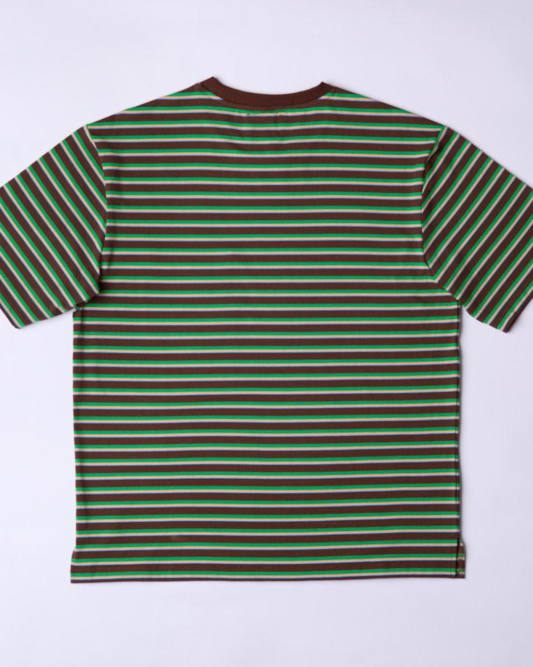 Merci - T-Shirt Vadim Rayé - Marron & Vert