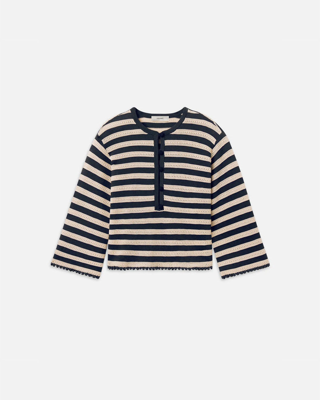 Frame - Captain Sweater - Cream & Navy