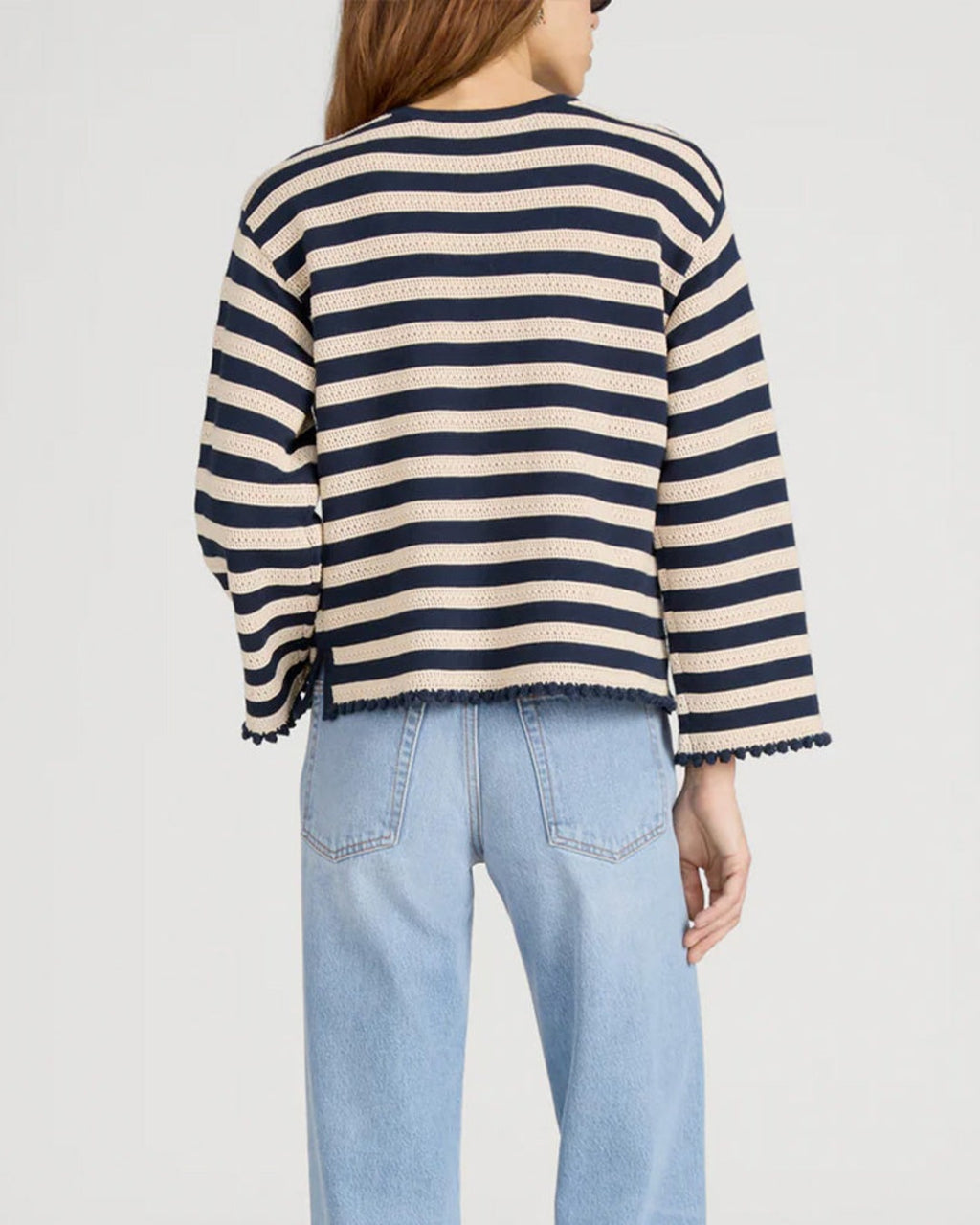 Frame - Captain Sweater - Cream & Navy