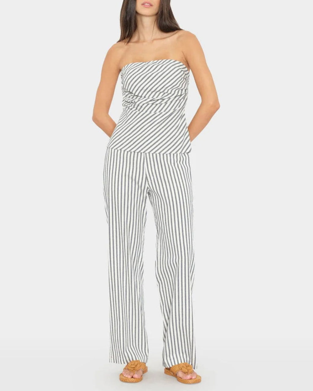 Xirena - Pantalon Pascale - Blue Slate Stripes