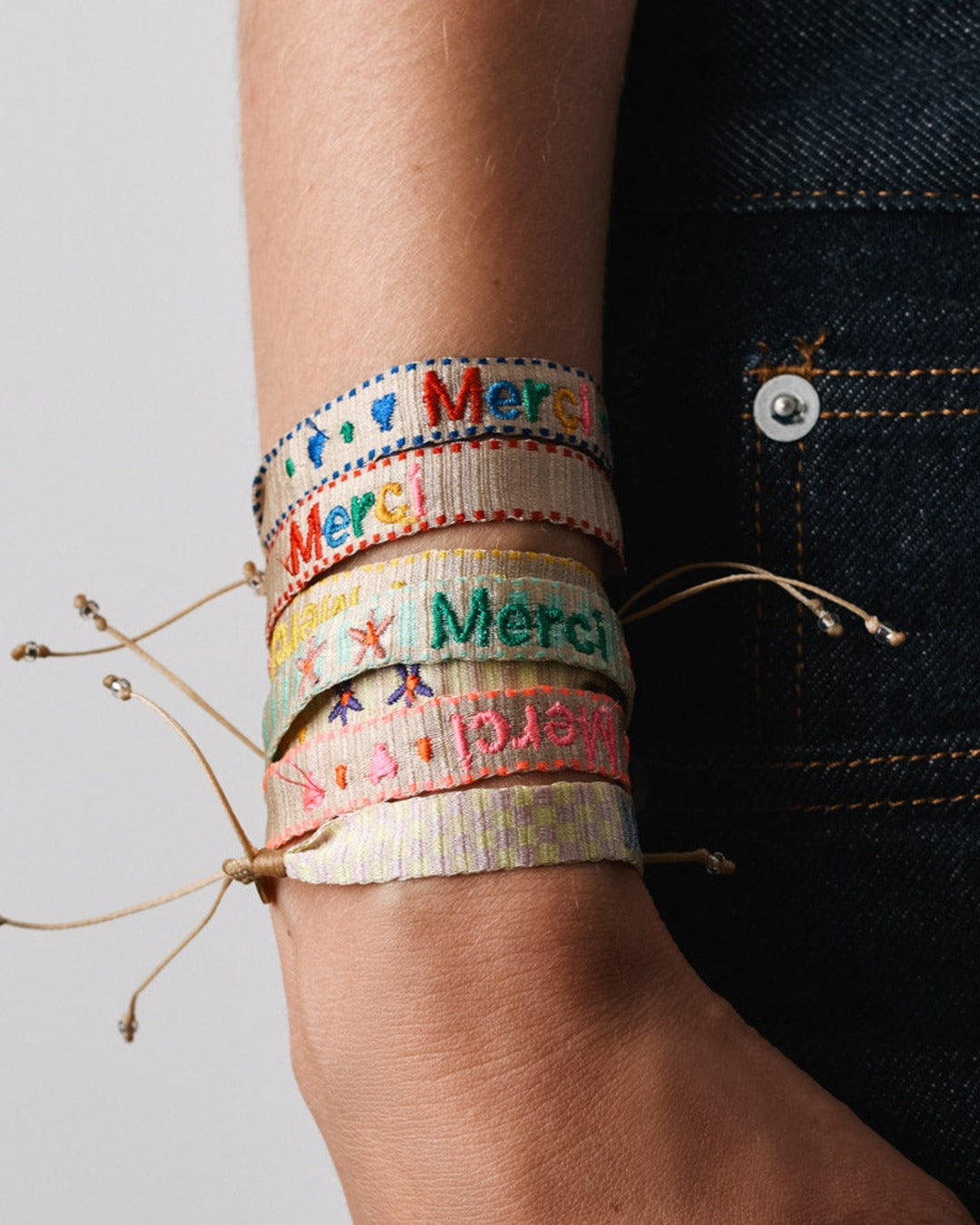 Merci x Guanabana - Bracelet Cœur - Bleu