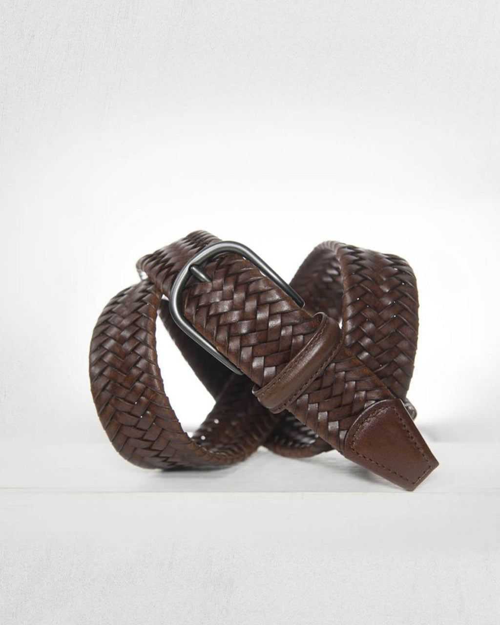 Anderson’S - Ceinture Tressée - Marron