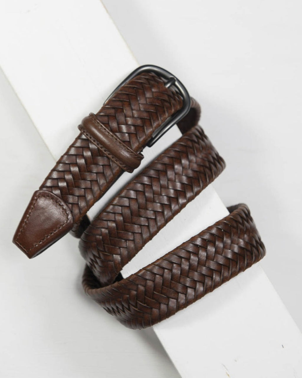 Anderson’S - Ceinture Tressée - Marron