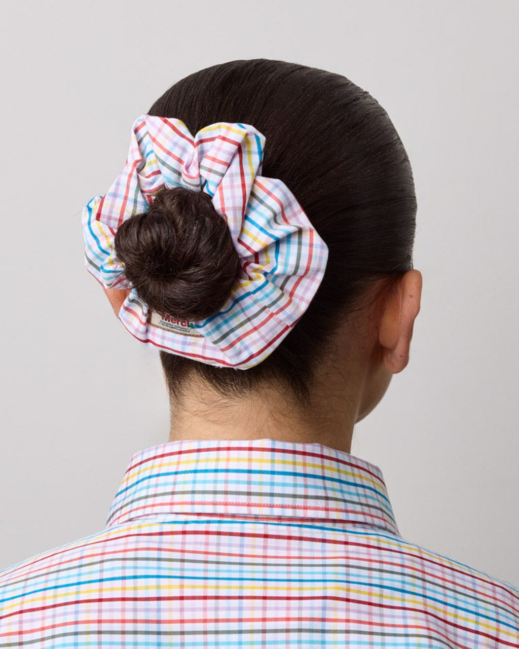 Merci - Chouchou Scrunchie - Carreaux Multicolore