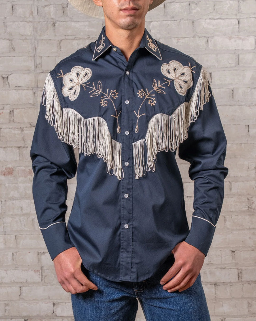Rockmount - Chemise Fringe Western - Marine