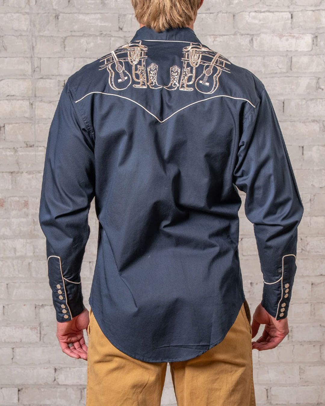 Rockmount - Guitar Boot Hat Western Shirt - Navy