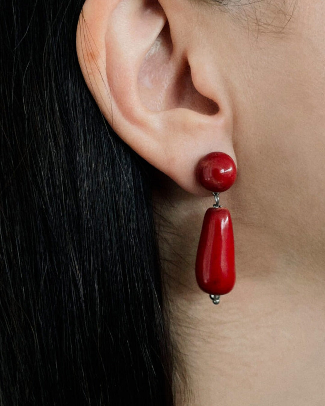 Blanca Olmos Studio - Boucles D'Oreilles Rocio - Rouge