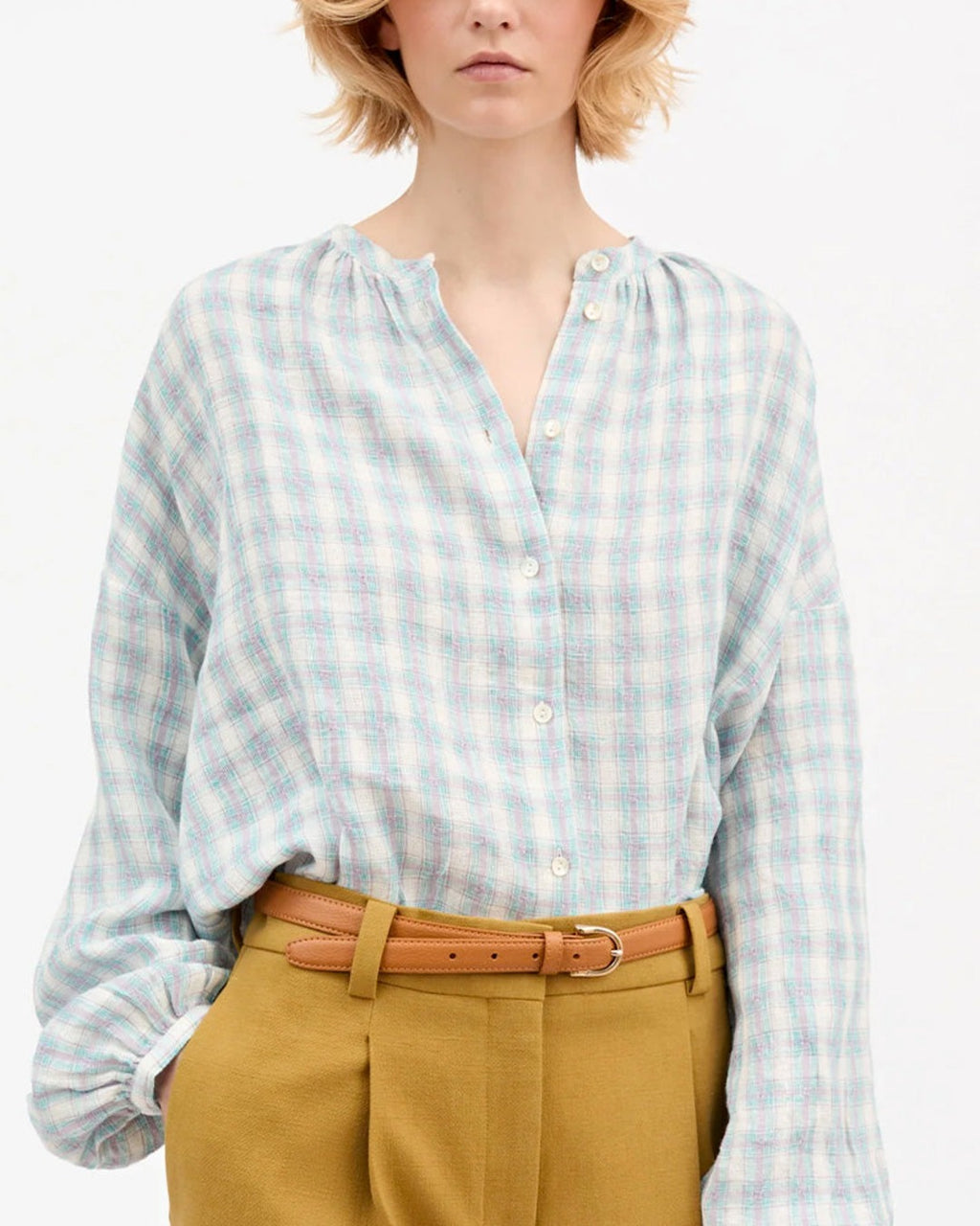 Skall Studio - Cilla Check Shirt - Purple & Blue