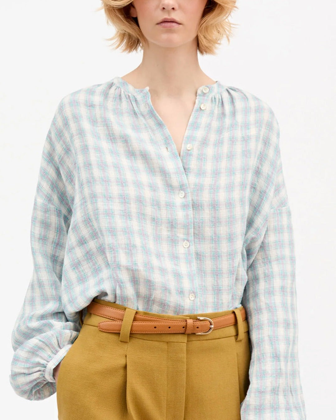 Skall Studio - Cilla Check Shirt - Purple & Blue
