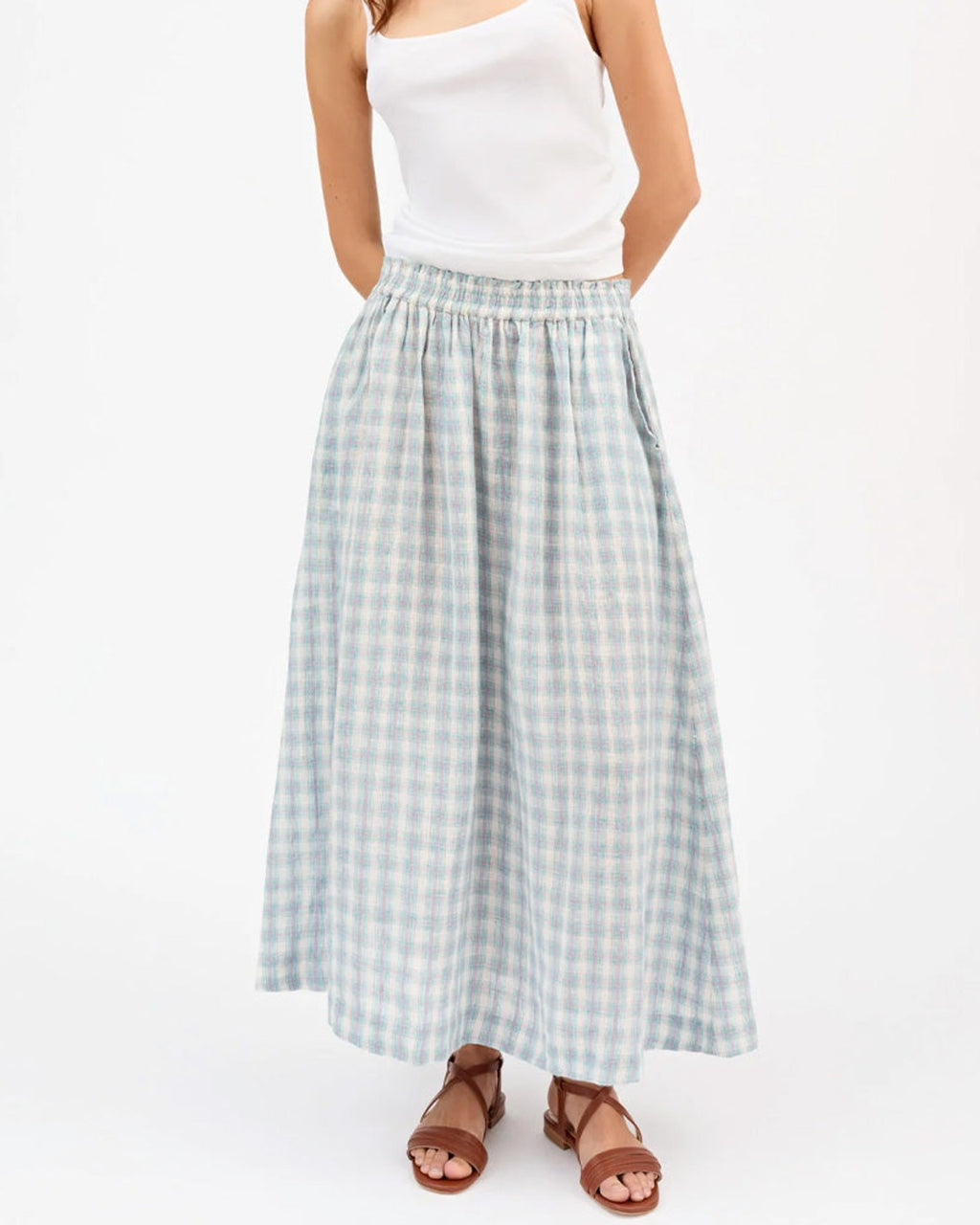 Skall Studio - Dagny Checkered Skirt - Purple & Blue
