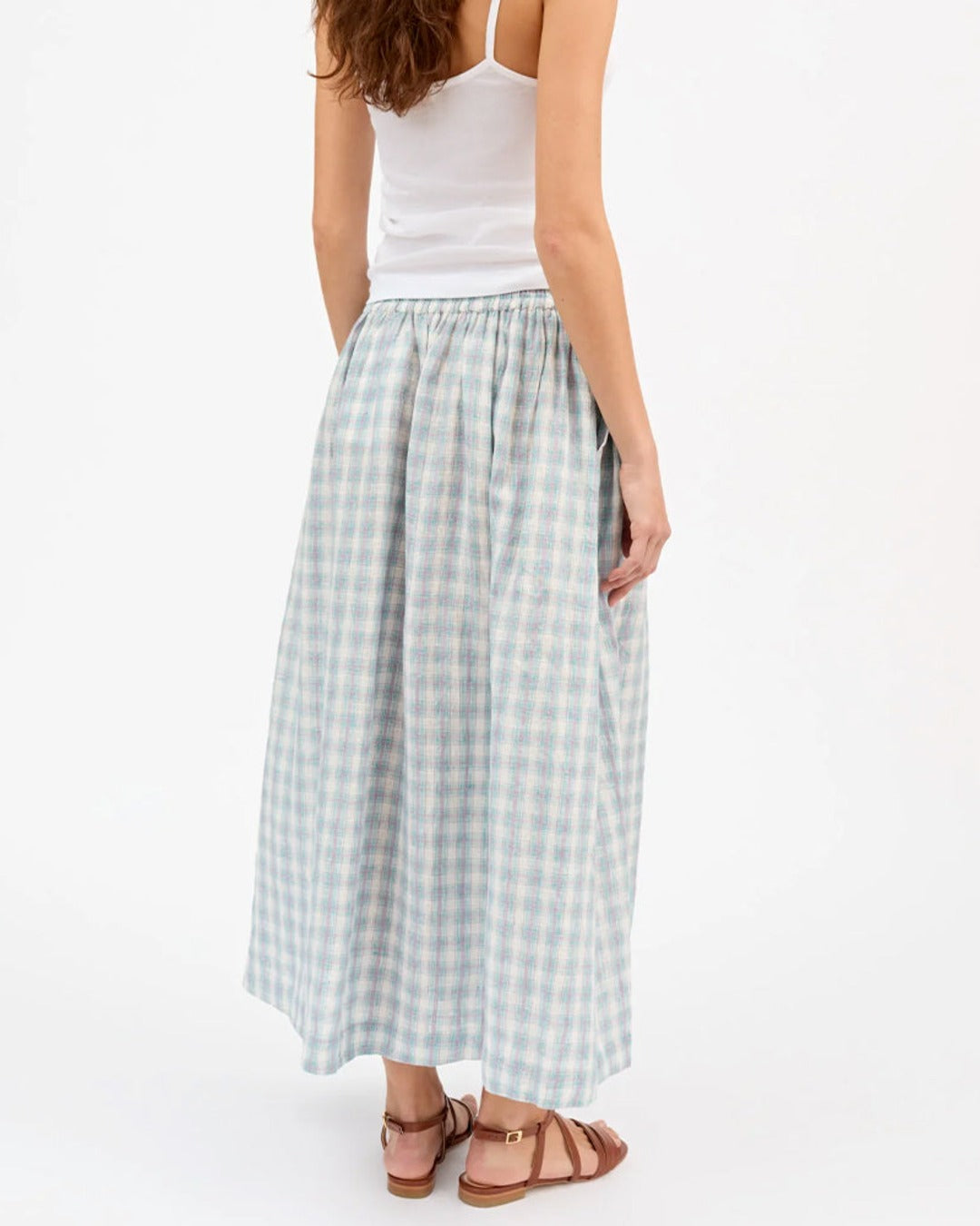 Skall Studio - Dagny Checkered Skirt - Purple & Blue