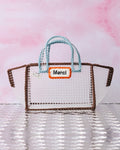Merci x Mimi Salon - Sac Panier Xs - Marron & Bleu