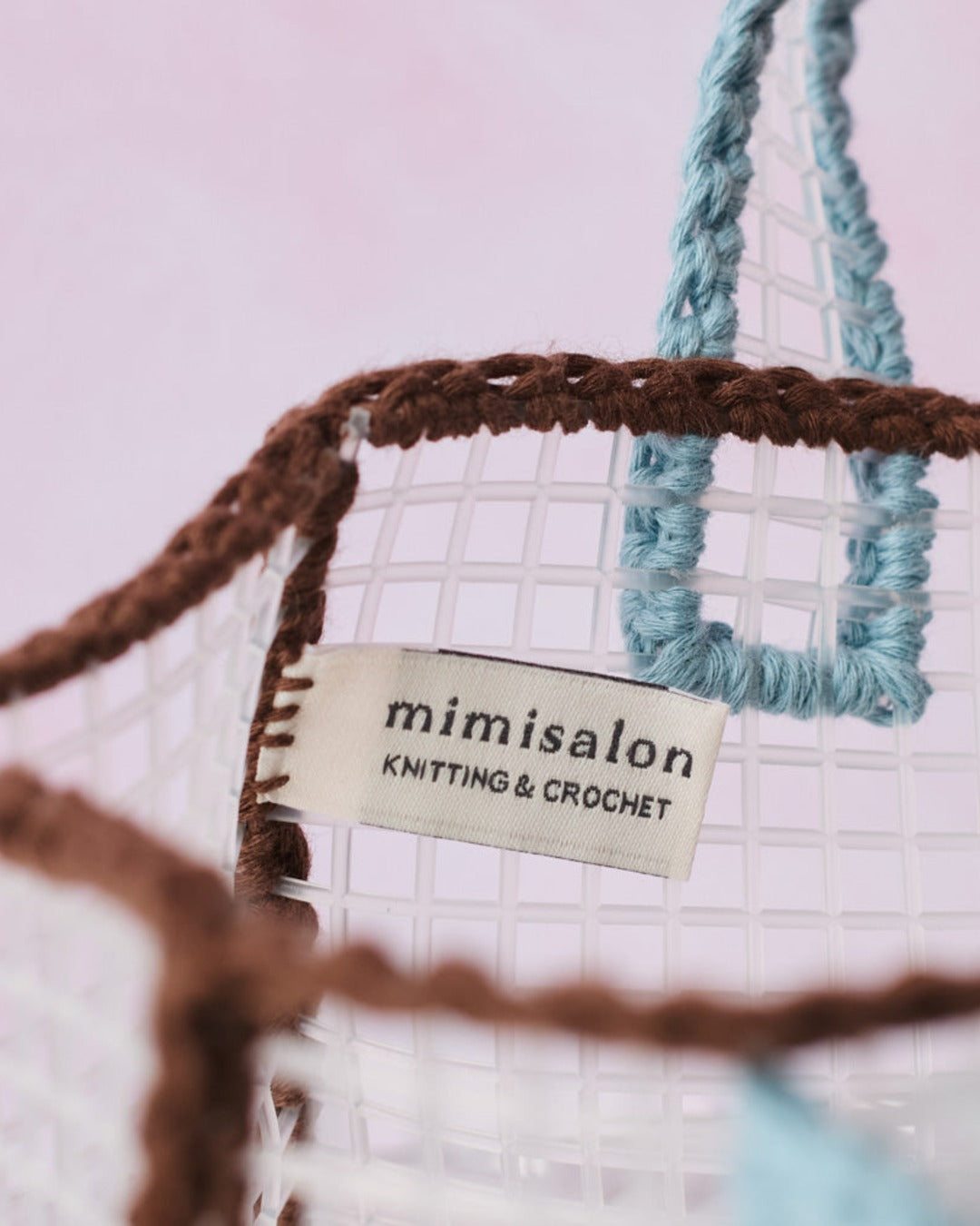 Merci x Mimi Salon - Sac Panier Xs - Marron & Bleu