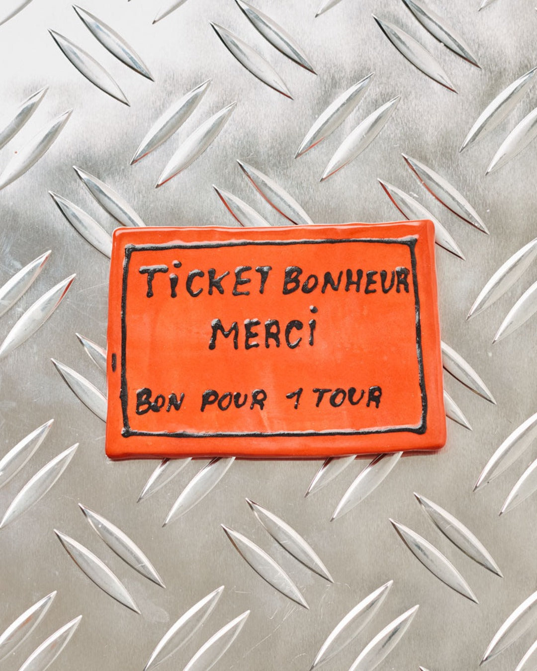 Merci x Michela Castagnaro - Ride ticket Merci ceramic - Red