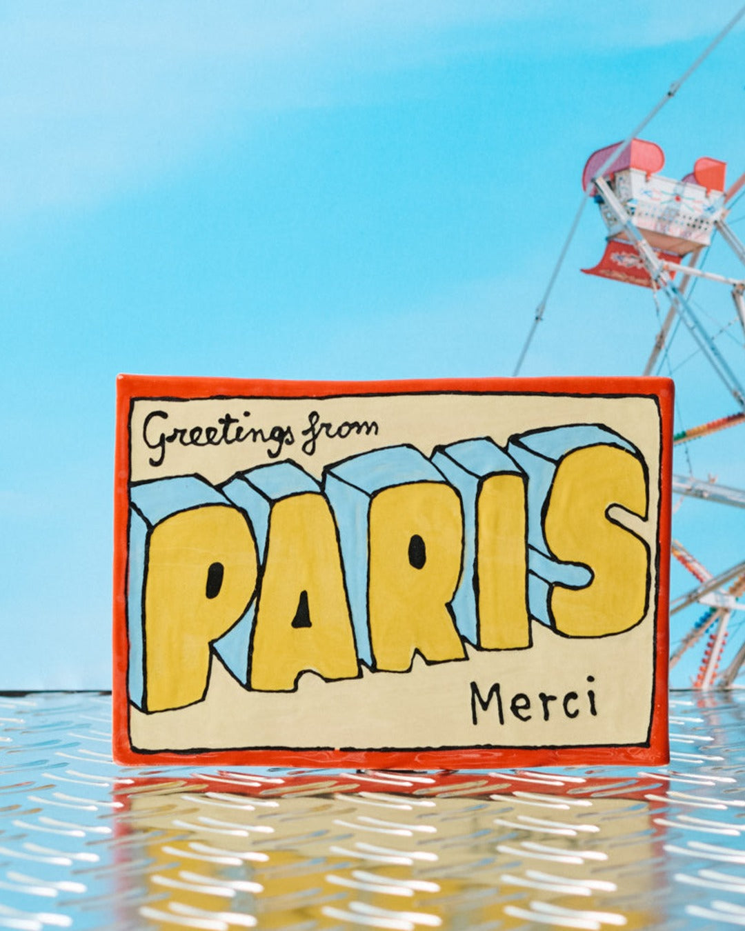 Merci x Michela Castagnaro - Merci Ceramic Postcard - Blue