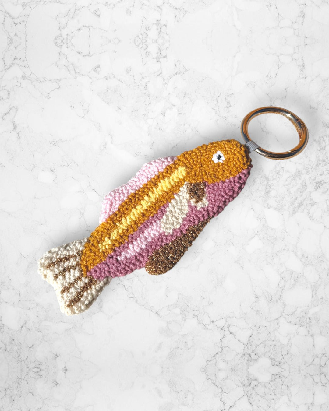 N2 Studio - Sardine Key Ring - Rust Lilac & Cream