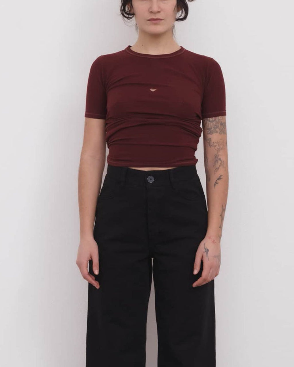 Baserange - T Shirt Heart - Rouge Nara