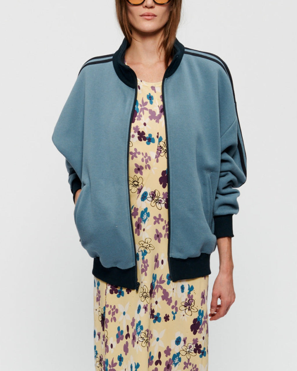 6397 - Veste Polaire Track Zip Up - Bleu