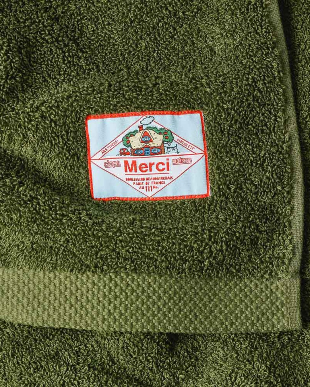 Merci - Terry Cloth Bath Towel - Khaki Ombre