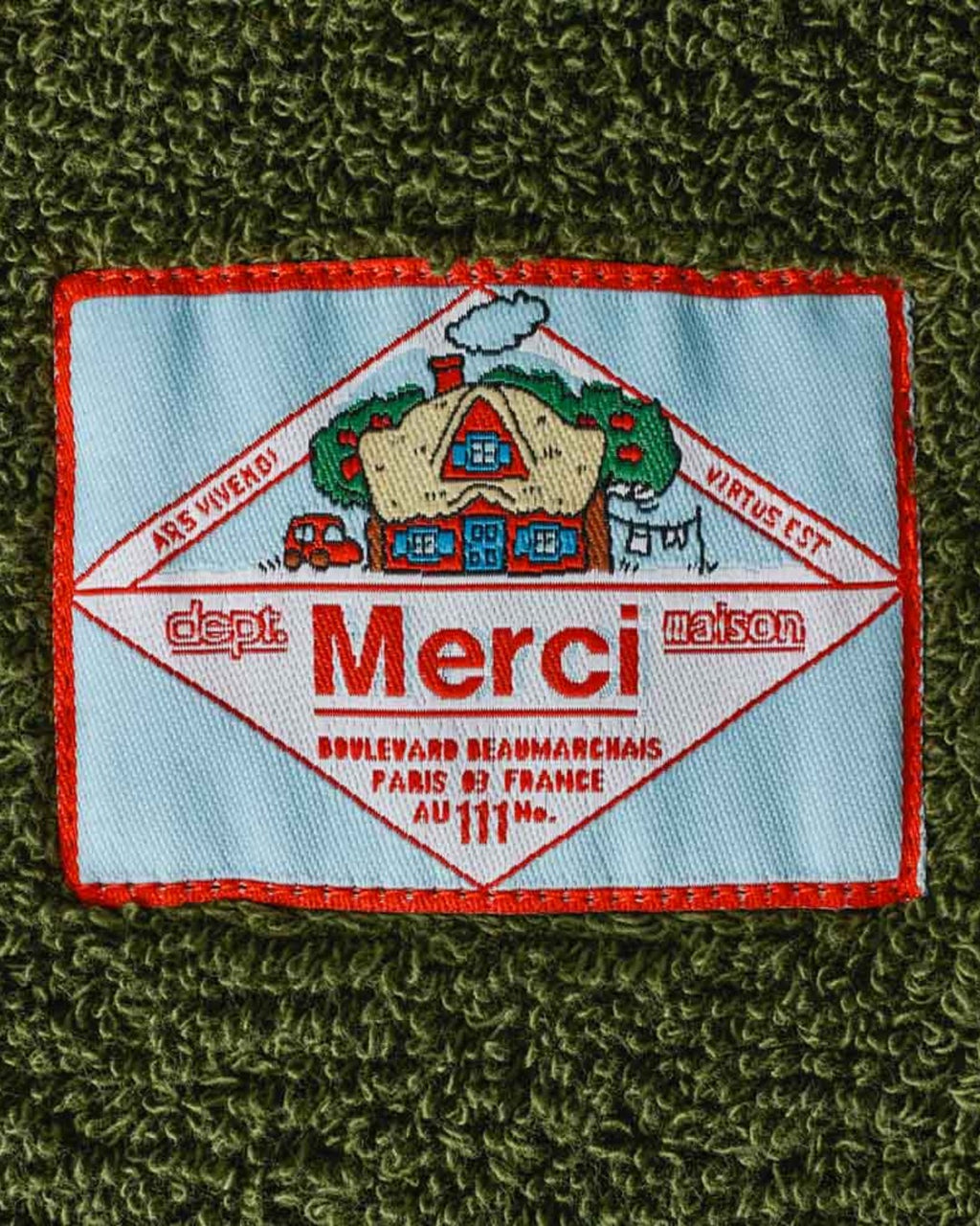 Merci - Terry Cloth Bath Towel - Khaki Ombre