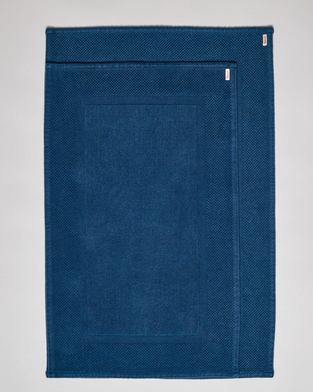 Merci - Tapis De Bain En Coton - Bleu Nuit