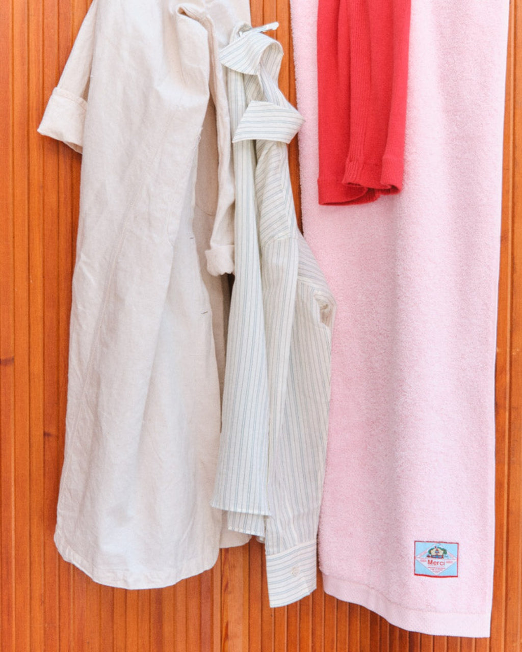 Merci - Terry Cloth Bath Towel - Dawn Pink