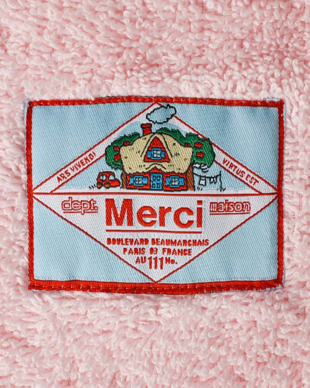 Merci - Terry Cloth Bath Towel - Dawn Pink