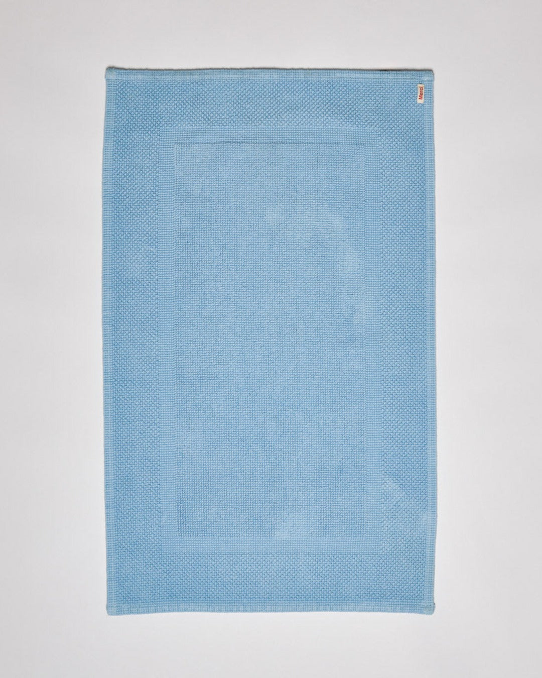 Merci - Tapis De Bain En Coton - Bleu Jour
