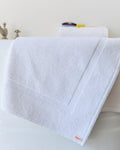 Merci - Tapis De Bain En Coton - Blanc Brume