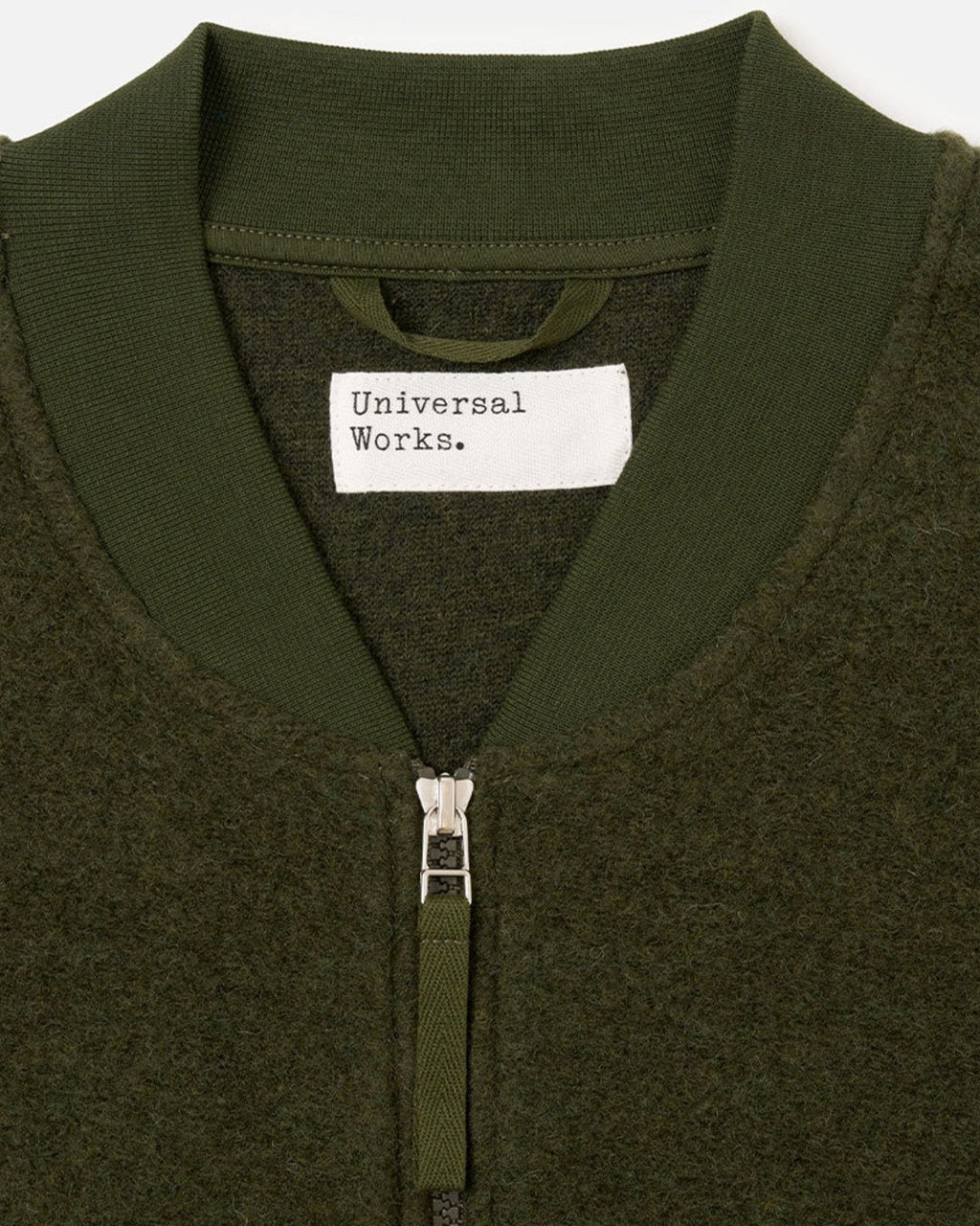 Universal Works - Sleeveless Zip Vest - Olive