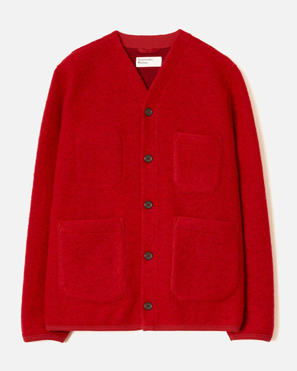 Universal Works - Wool Cardigan - Scarlet Red