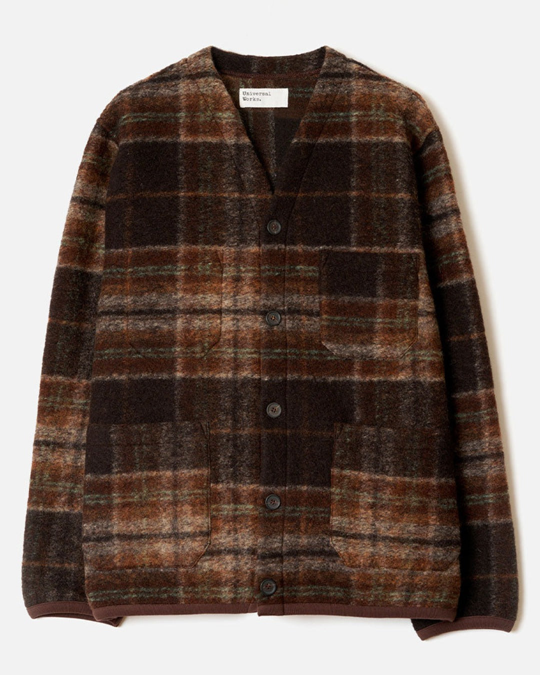 Universal Works - Ombré Fleece Cardigan - Brown