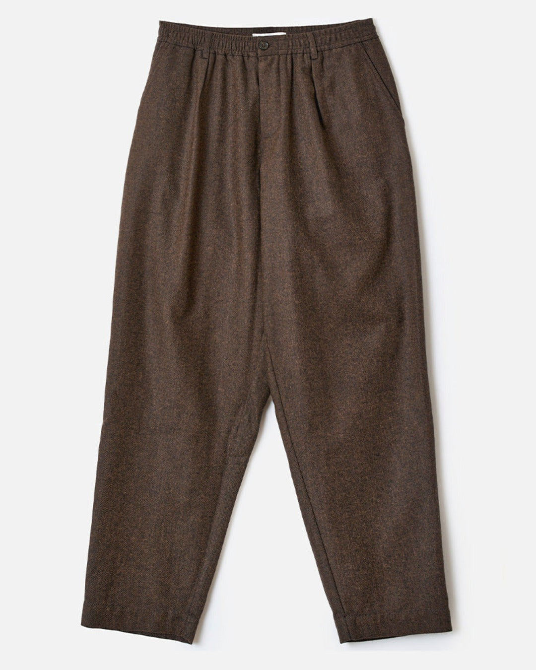 Universal Works - Pleated Track Tweed Trousers - Brown