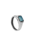 Two Jeys - Bague Rectangular Aquamarine - Argent