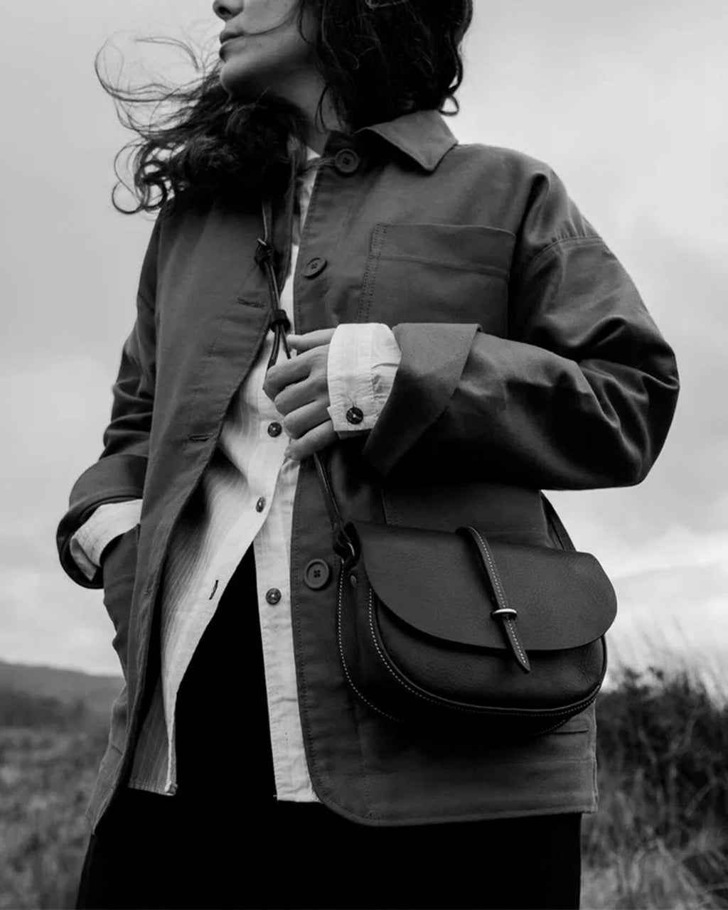 Bleu De Chauffe - Sac Mini Java Postier - Noir