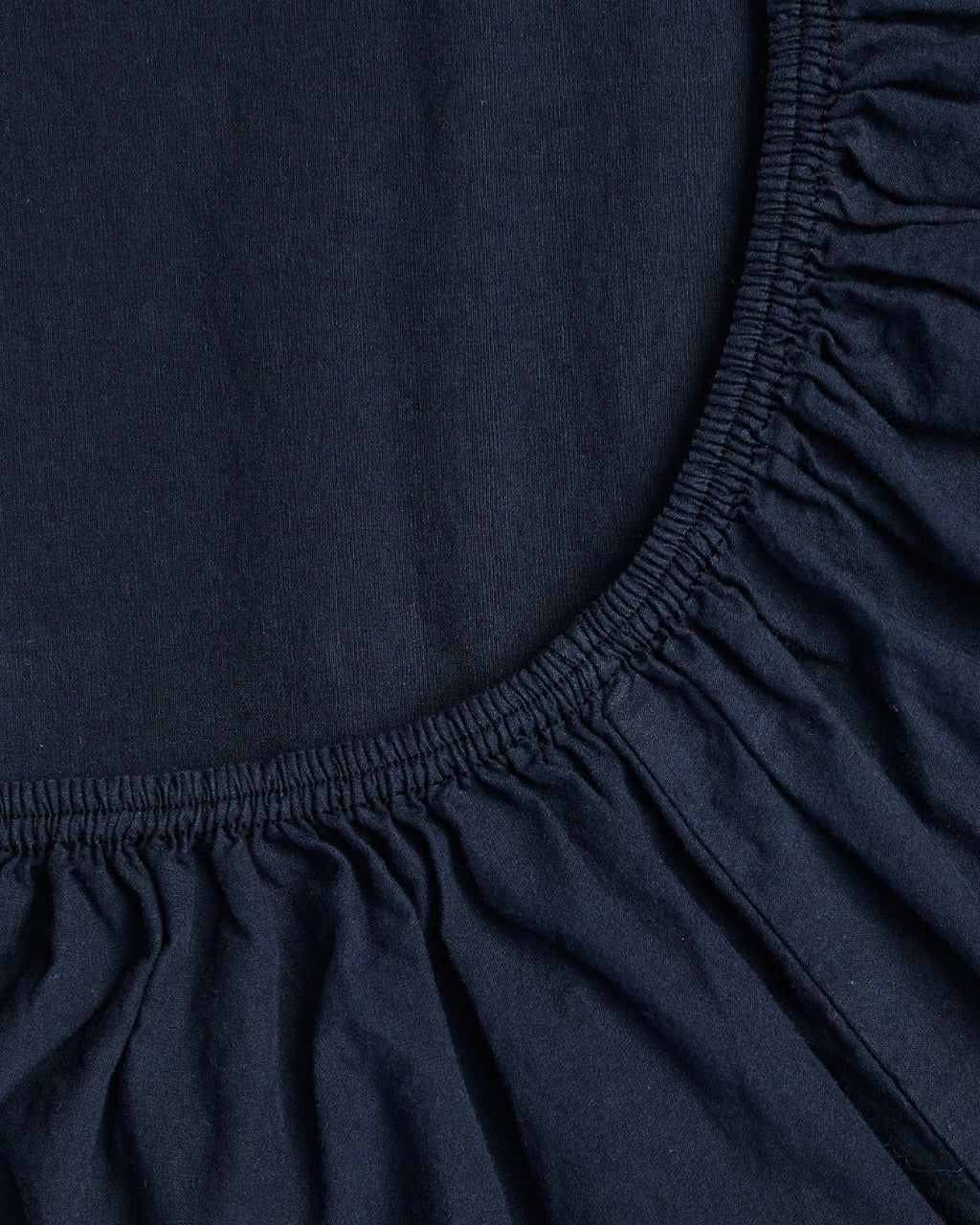 Merci - Cotton percale fitted sheet - Midnight Blue