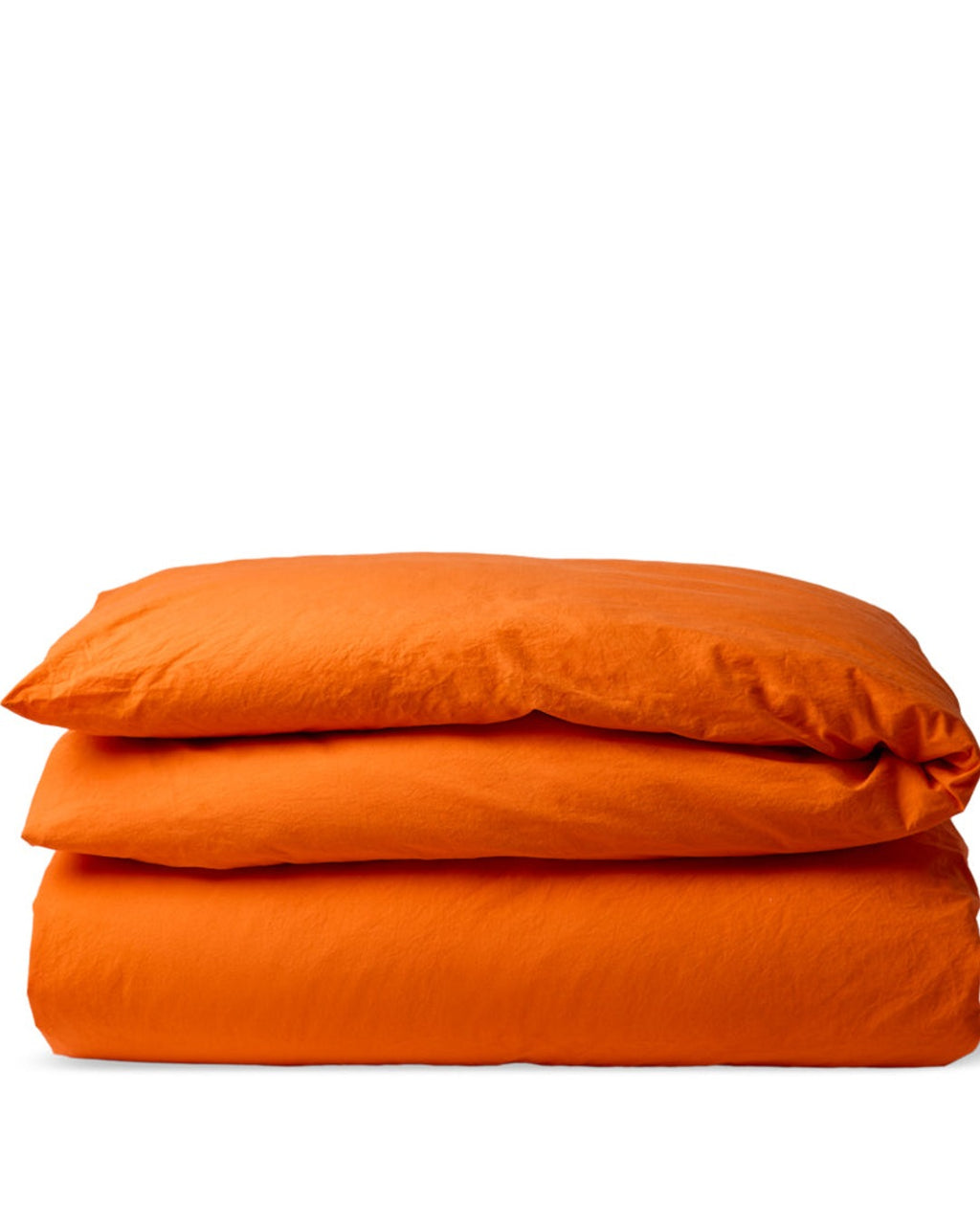 Merci - Cotton percale duvet cover - Marigold Orange