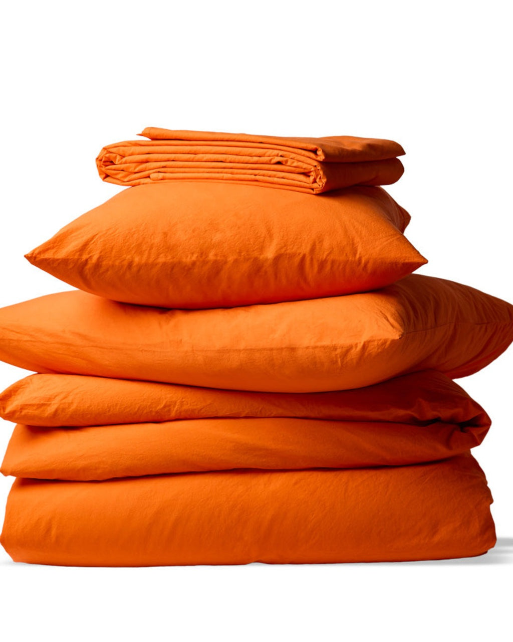 Merci - Cotton percale duvet cover - Marigold Orange