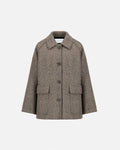 Harris Wharf London - Raglan Coat - Cream & Brown