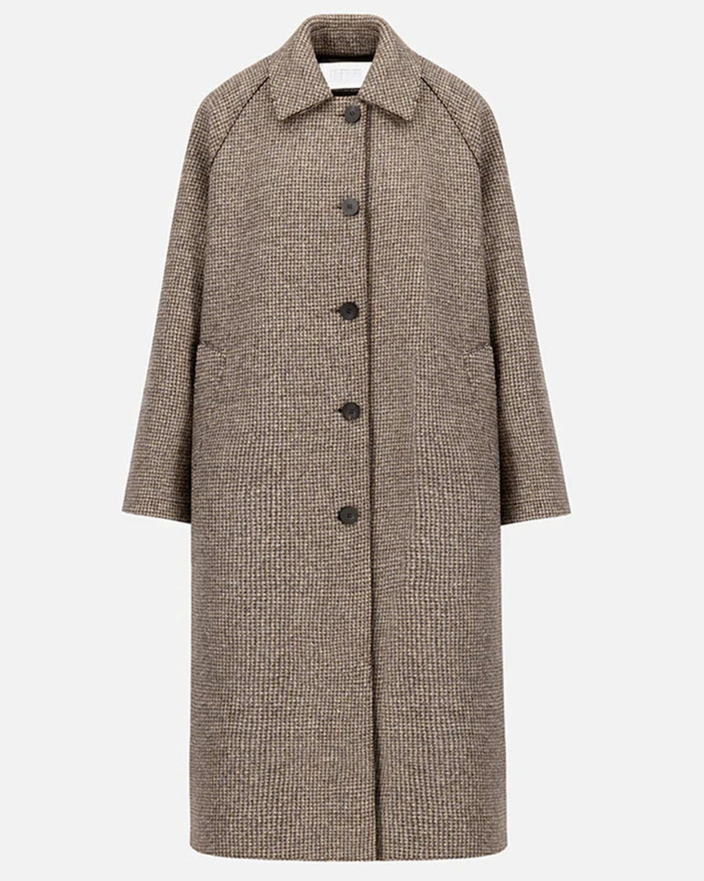 Harris Wharf London - Manteau Balmacaan - Crème & Marron