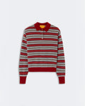 Guest In Residence - Polo Collegiate Rayé - Carmine Combo