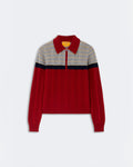 Guest In Residence - Sweater Track Polo - Carmine Combo