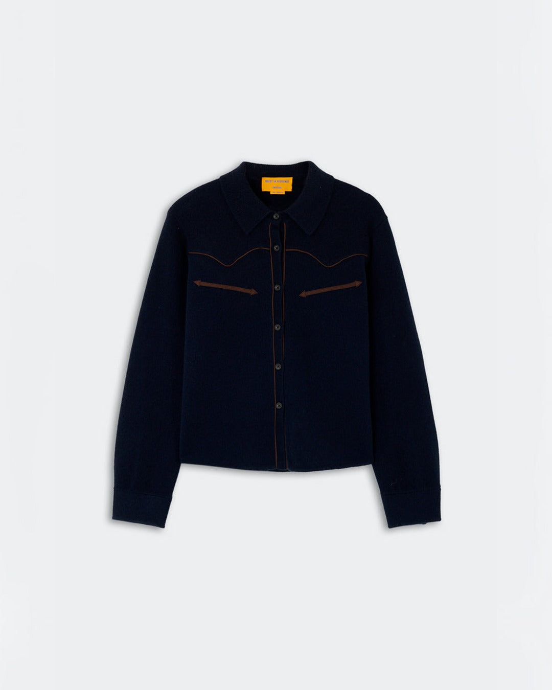 Guest In Residence - Chemise Western Cropped - Marine