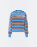 Guest In Residence - Polo Collegiate Rayé - Delft Blue Combo