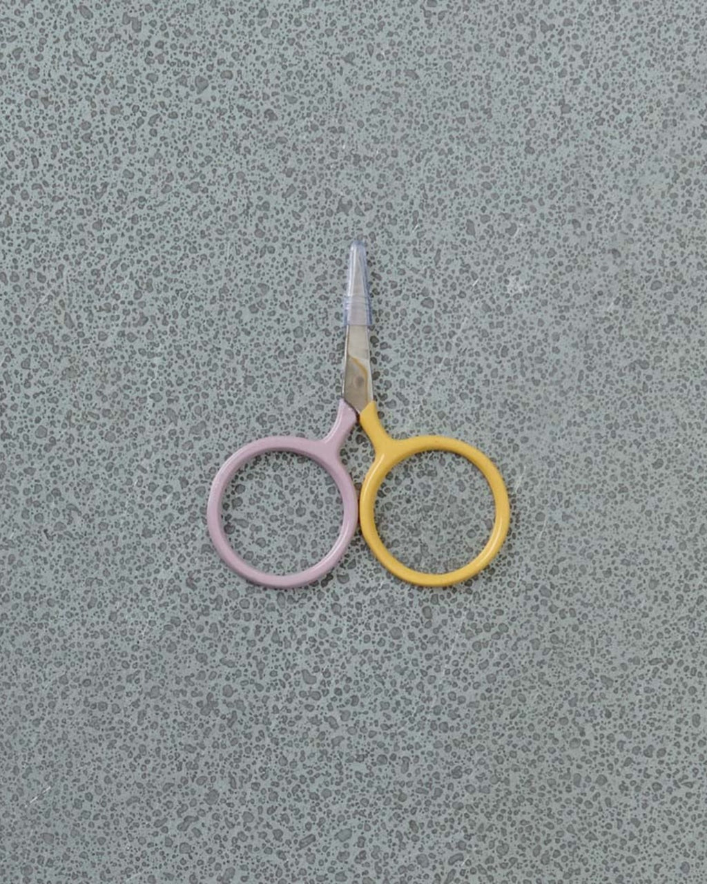 Degen - Mini Round Scissors - Yellow & Lilac