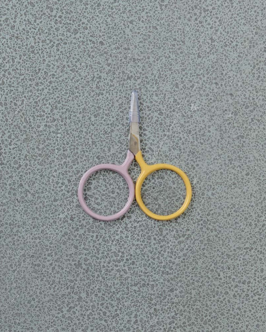 Degen - Mini Round Scissors - Yellow & Lilac
